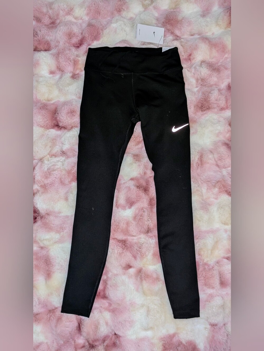 Nike Fast Dri-FIT Black Mid-Rise Full-Length Running Leggings Size S NWT